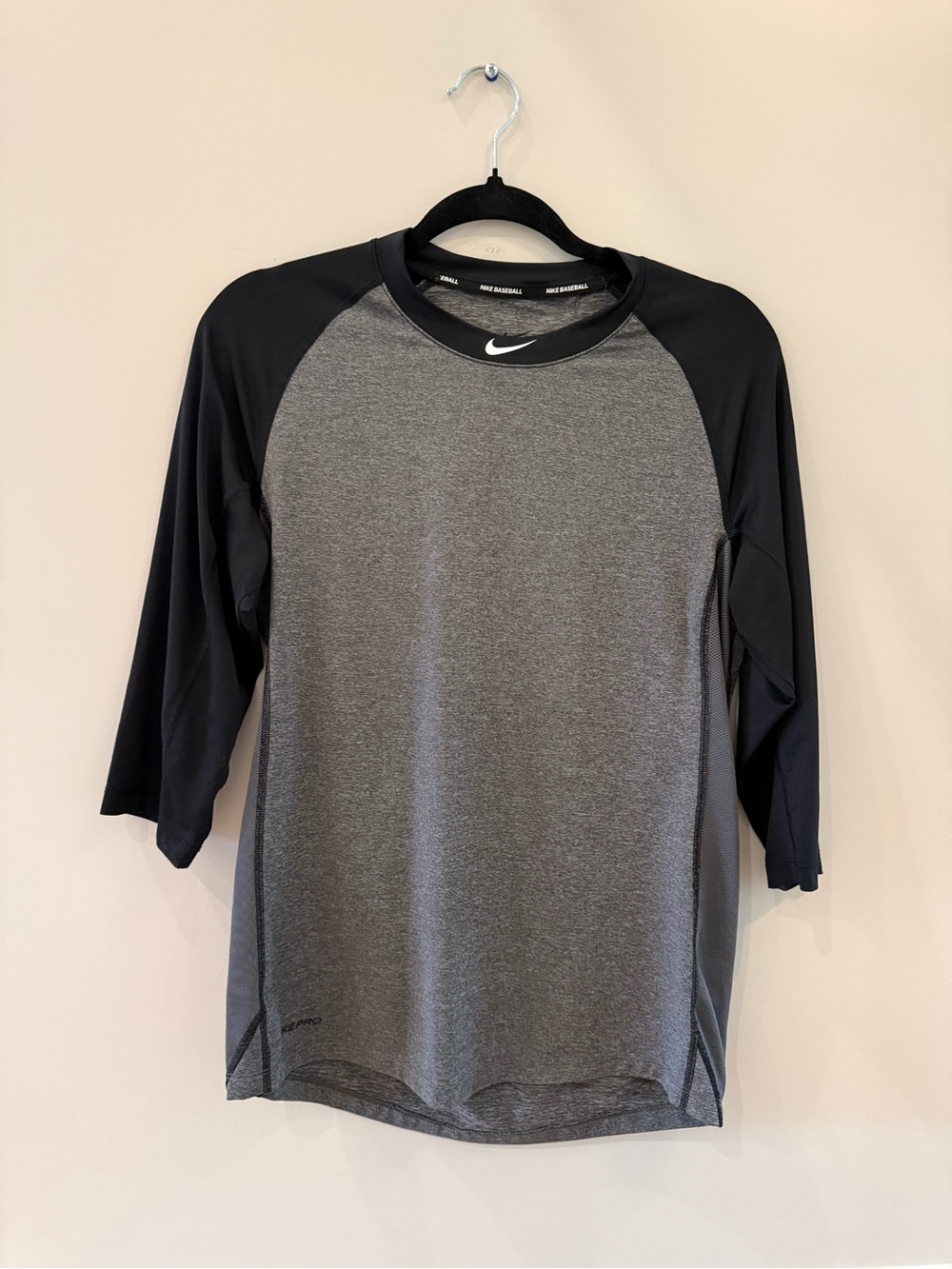 Nike Grey & Black Dri-FIT Crew Shirt